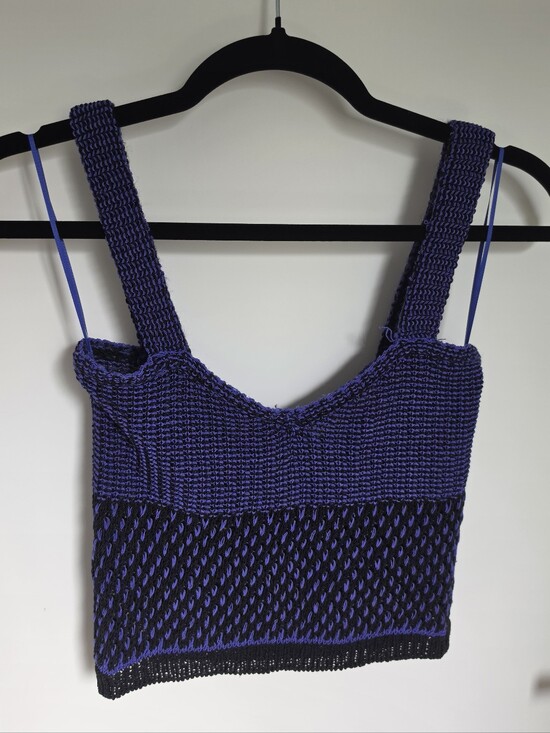 Zara Tops - ZARA Knit Crop Tank Top in Deep Purple